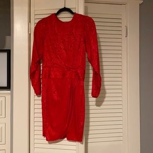 Ronny Kobo long sleeve red mini dress size xs, worn once